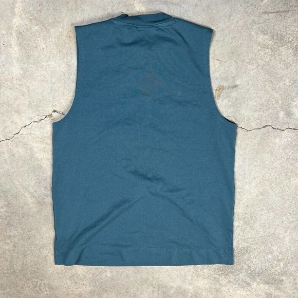 Nike Womens Sleeveless Tank Top Tunic Shirt Jersey Heavy Knit Medium Blue - Picture 2 of 8